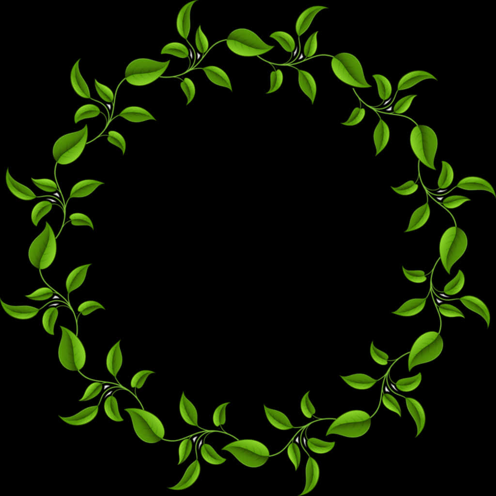 Green Leaf Wreath Clipart PNG