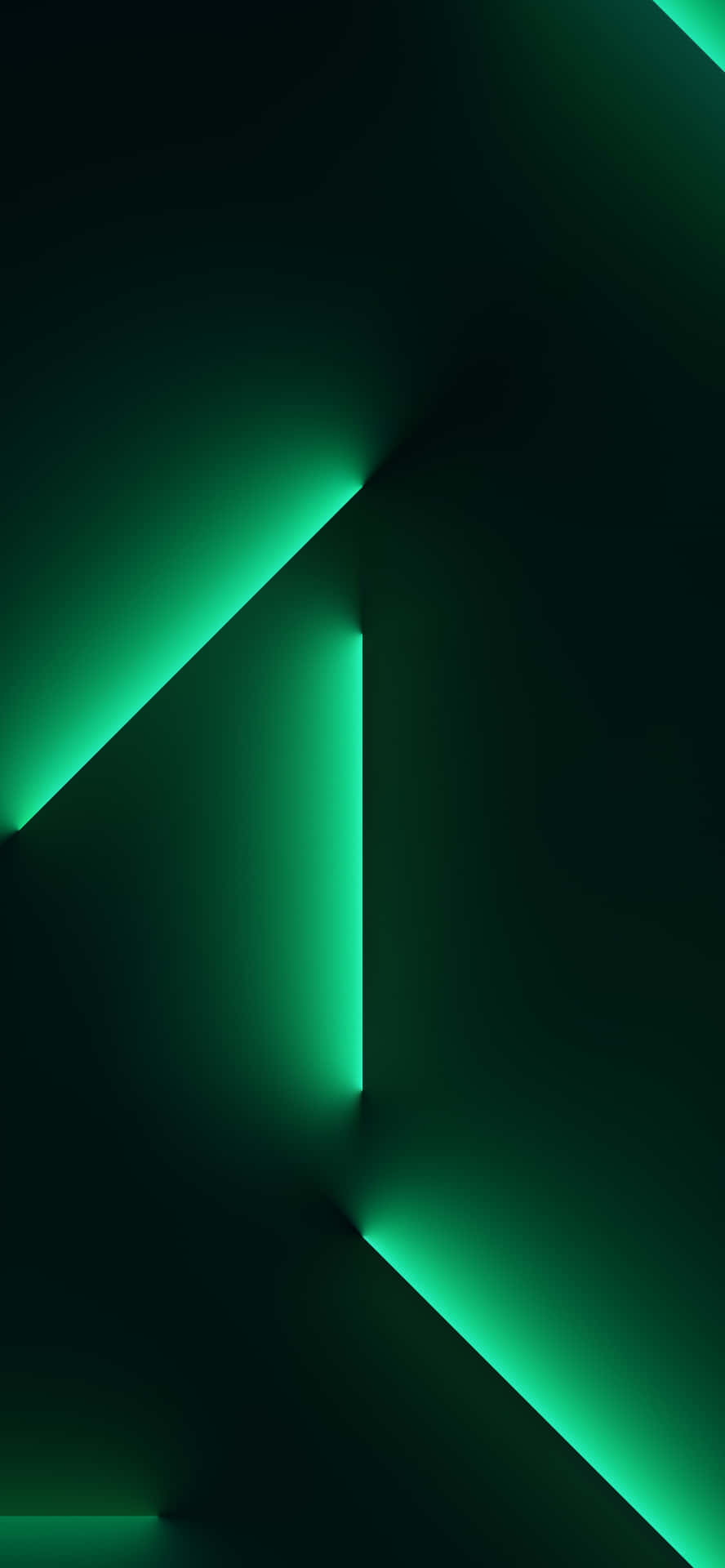 Green Led Light Streaks Dark Background Wallpaper