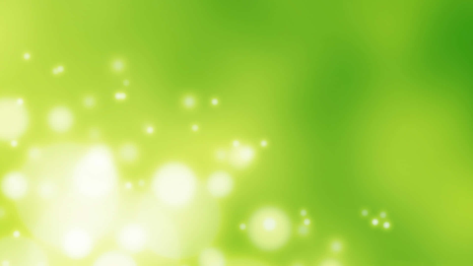 Green Background With Bokeh Lights Wallpaper