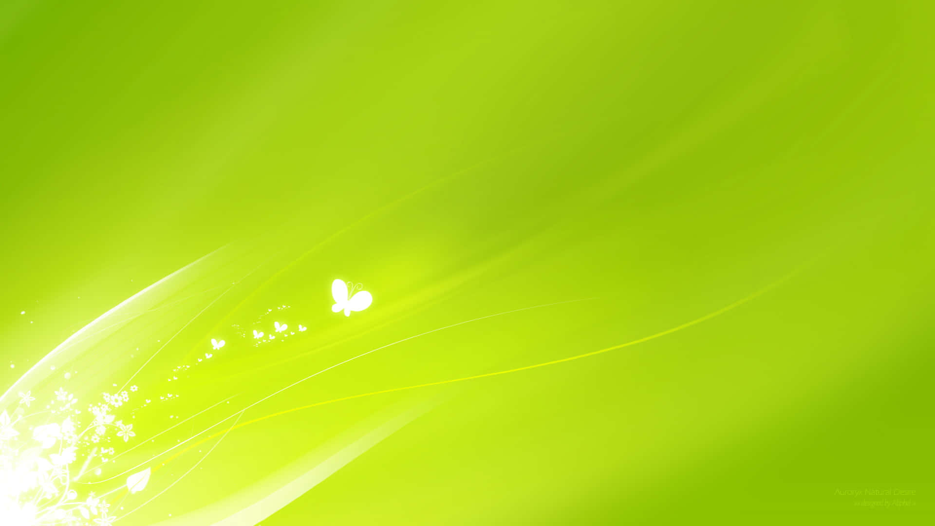 Look at the Bright Side with Green LED Wallpaper