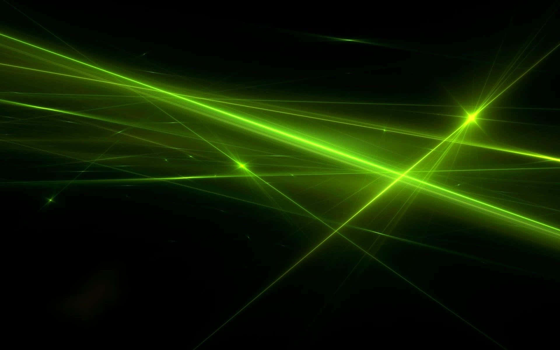 Grønne laserlinjer på sort baggrund Wallpaper