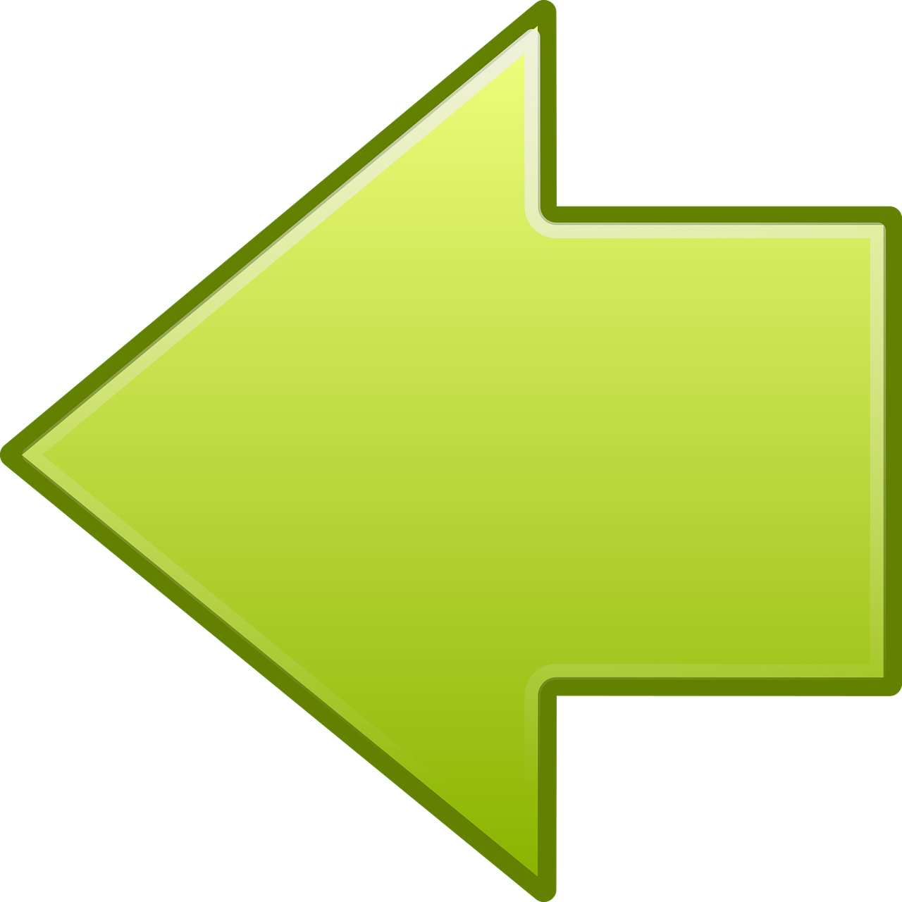 Green Left Arrow Clipart PNG