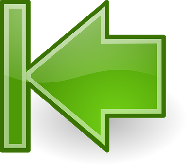 Green Left Arrow Icon PNG
