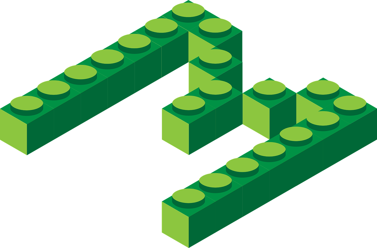 Green Lego Letter M PNG