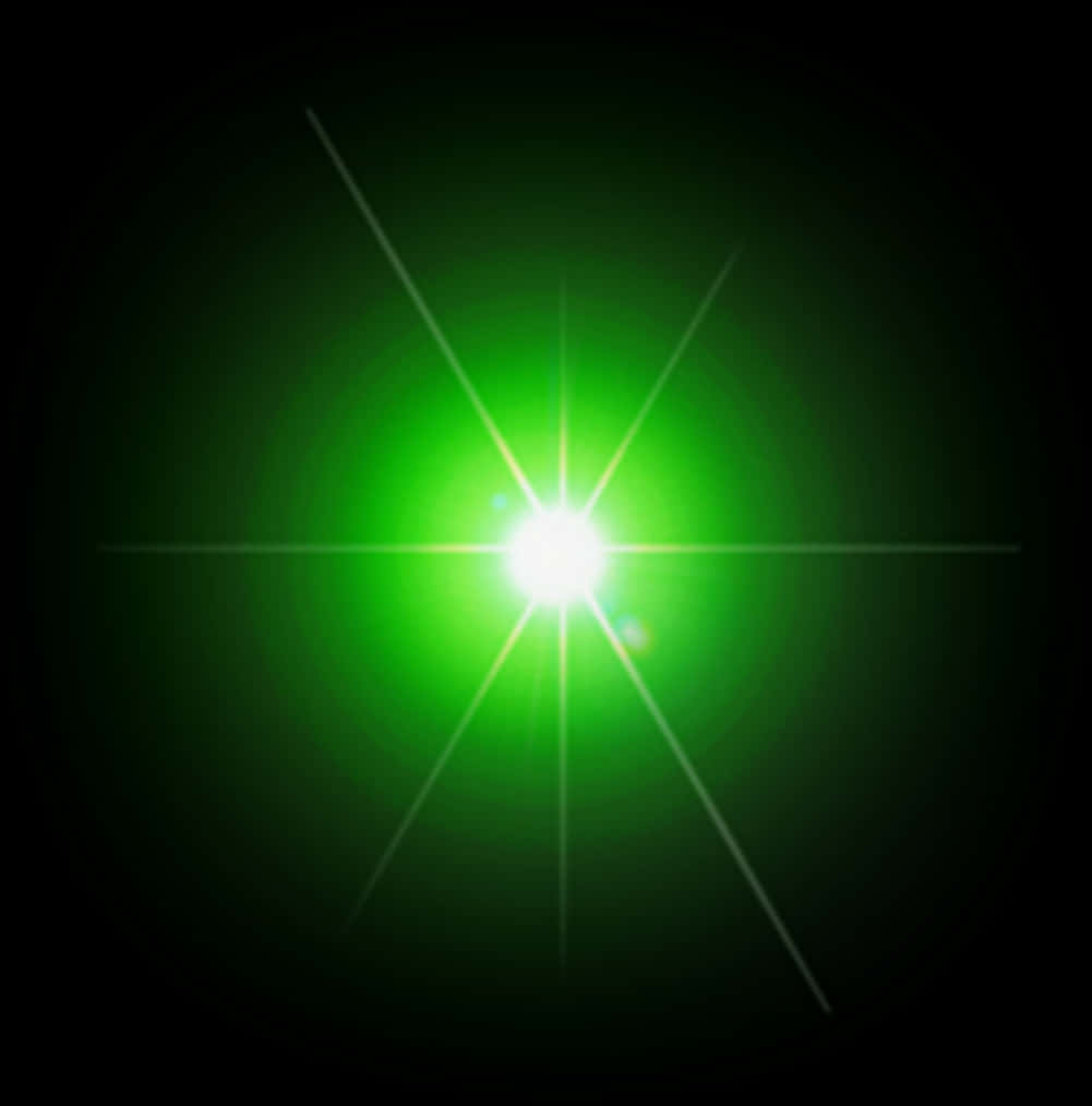Green Lens Flare Effect PNG