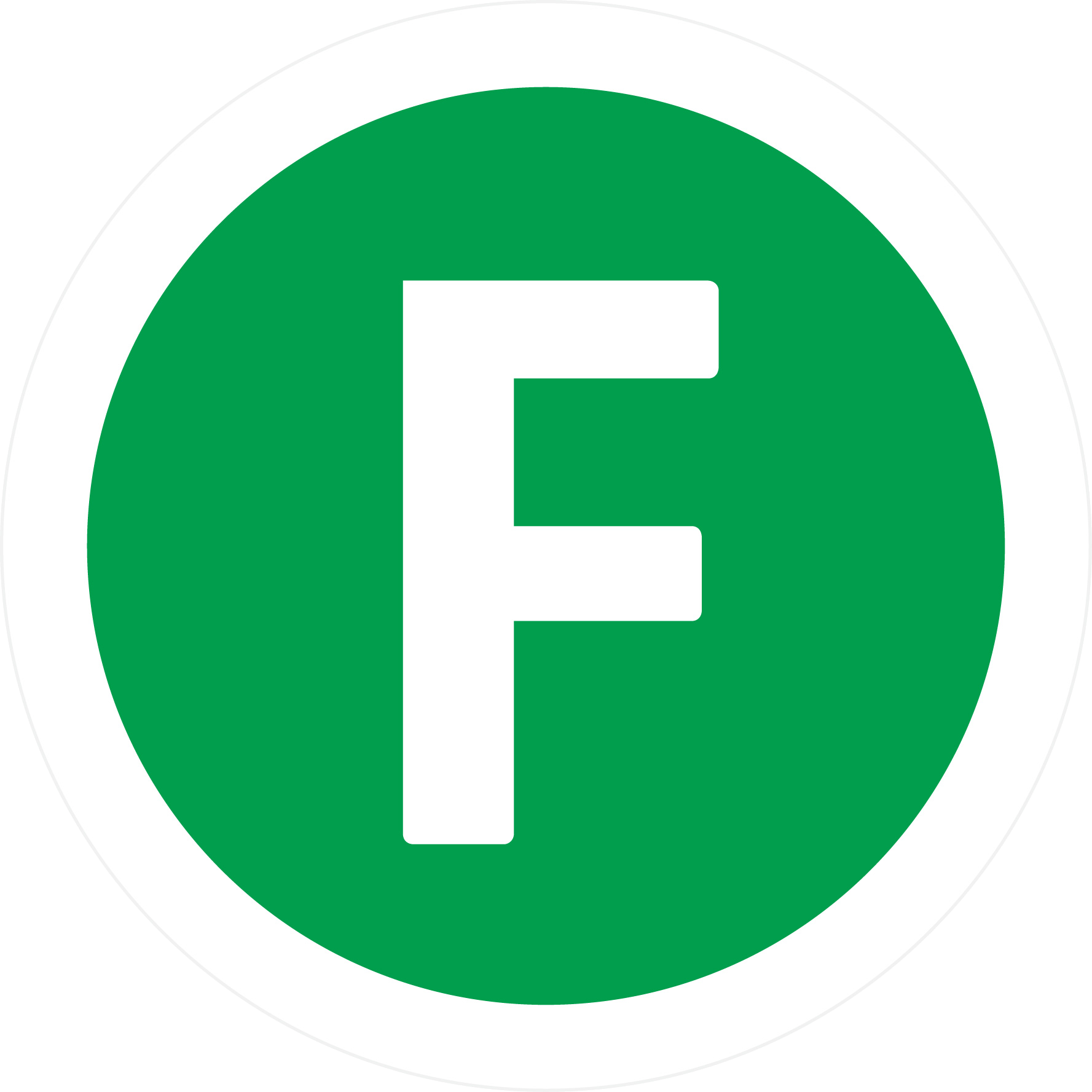 Green Letter F Sign PNG