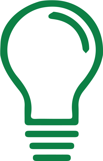 Green Lightbulb Icon PNG
