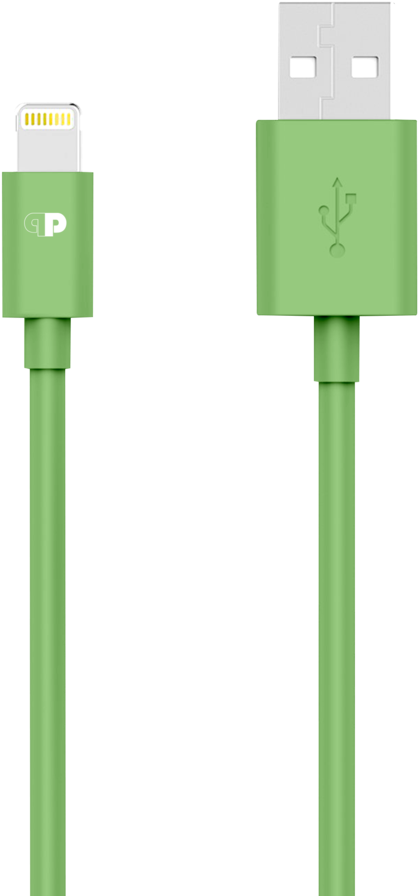 Green Lightning U S B Cable PNG