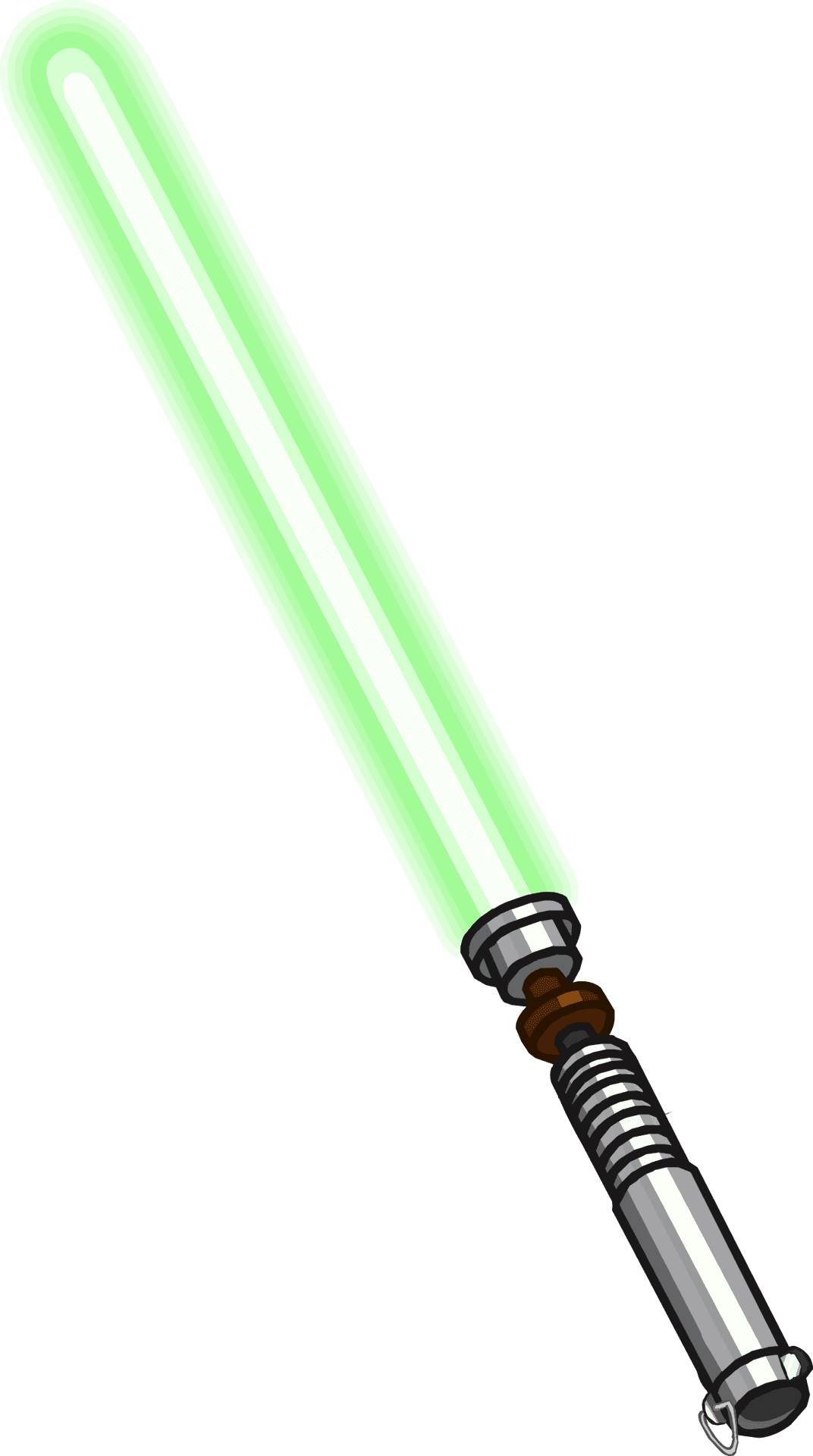 Green Lightsaber Illustration PNG