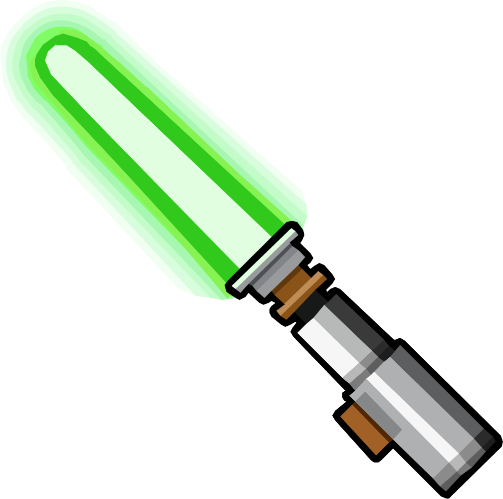 Green Lightsaber Illustration PNG