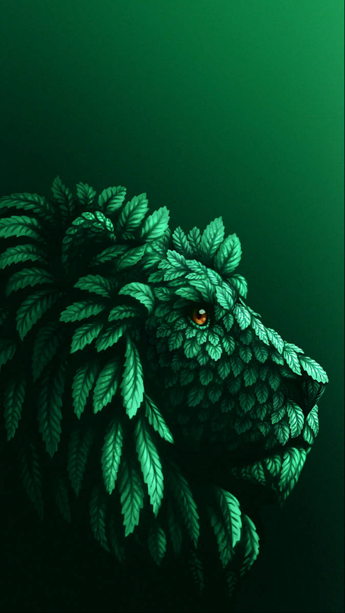 Grøn løve iOS 6 Wallpaper