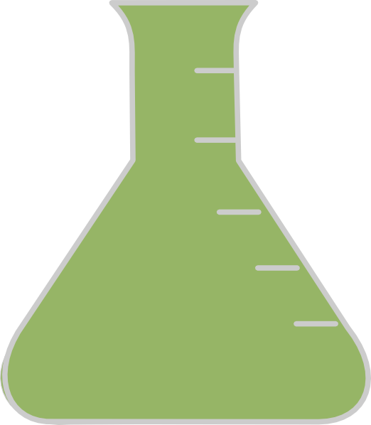 Green Liquid Erlenmeyer Flask PNG