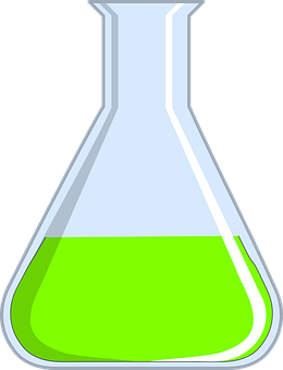 Green Liquid In Flask PNG