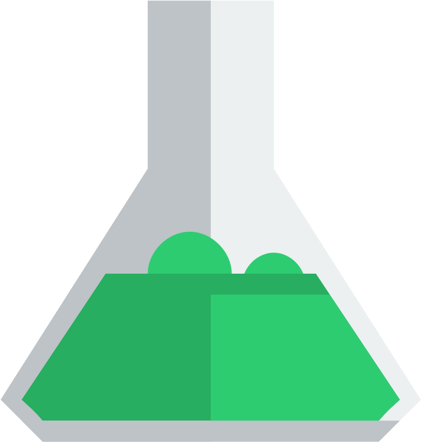 Green Liquidin Flask Icon PNG