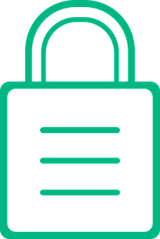 Green Lock Icon Graphic PNG