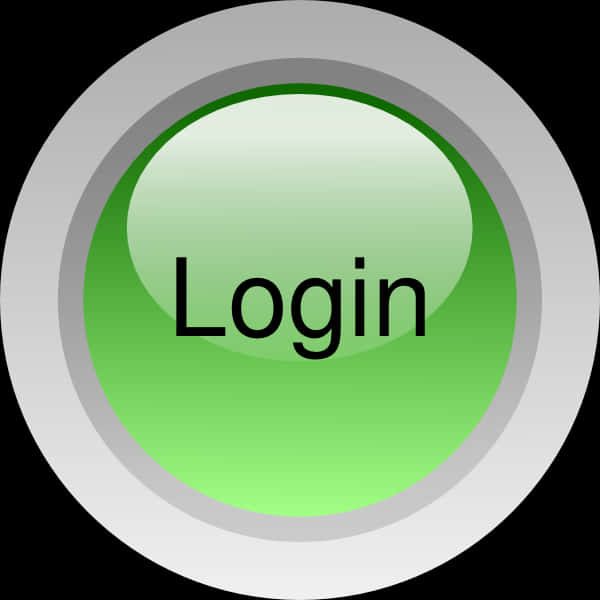 Green Login Button Graphic PNG