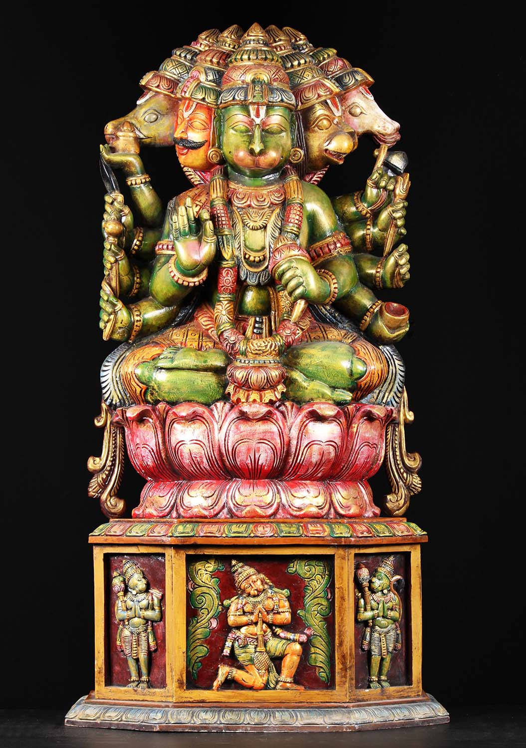 Figurade Cabeza De Hanuman Señor Verde En 3d Fondo de pantalla