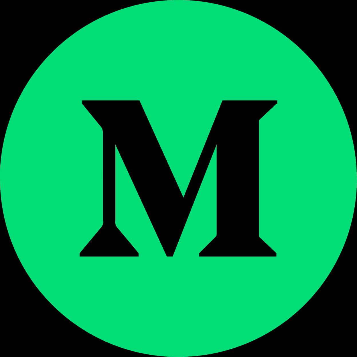 Green M Letter Logo PNG