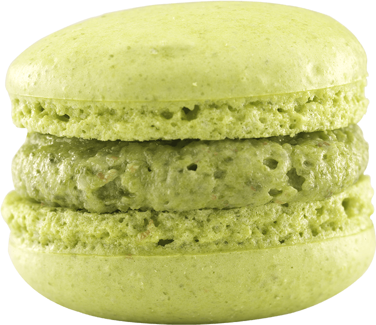 Green Macaron Closeup PNG