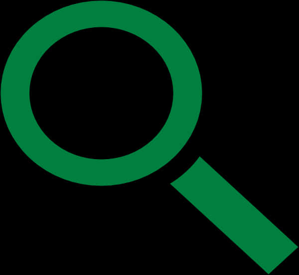 Green Magnifying Glass Icon PNG