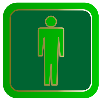 Green Male Sign Icon PNG