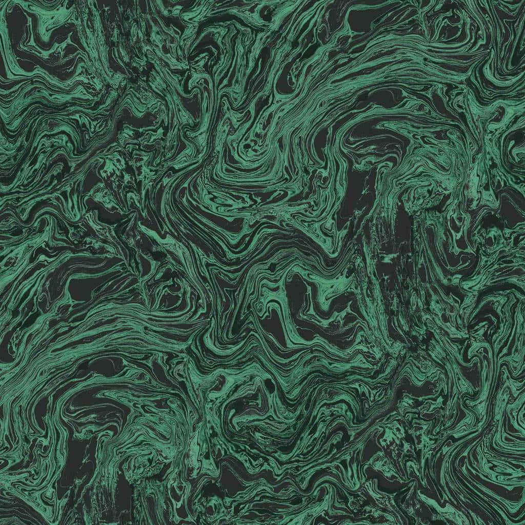 Fondode Pantalla De Mármol Verde Con Patrón Abstracto De Malaquita