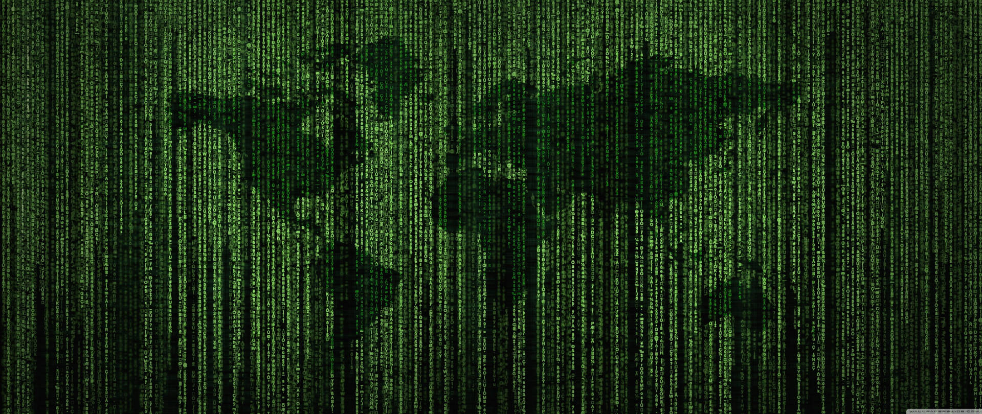 World in Green Matrix Wallpaper