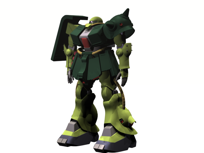 Green Mecha Robot Standing PNG