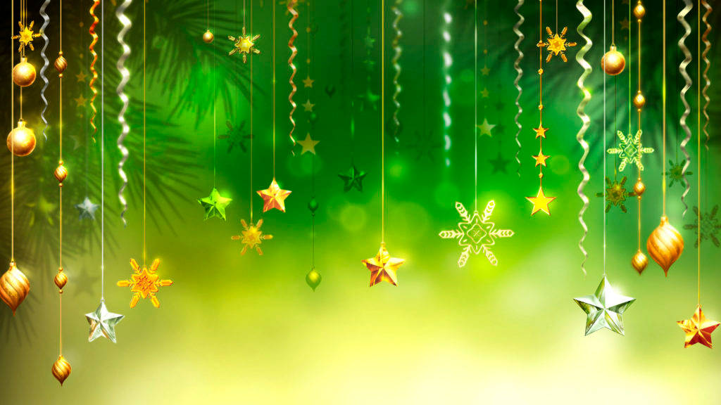 Green Merry Christmas Hd Background