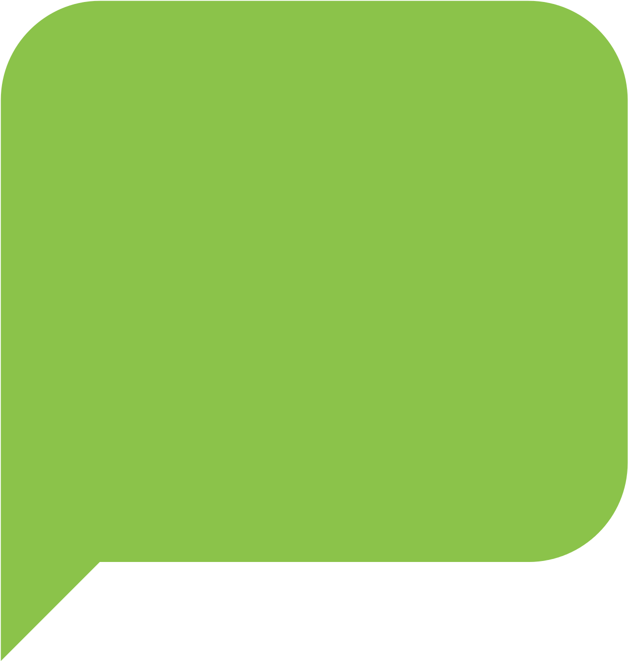 Green Message Bubble Graphic PNG