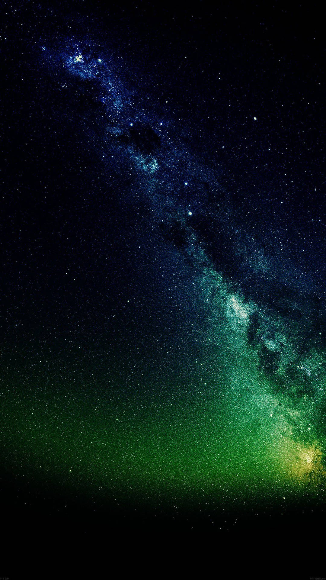 Green Milky Way Space Phone Wallpaper