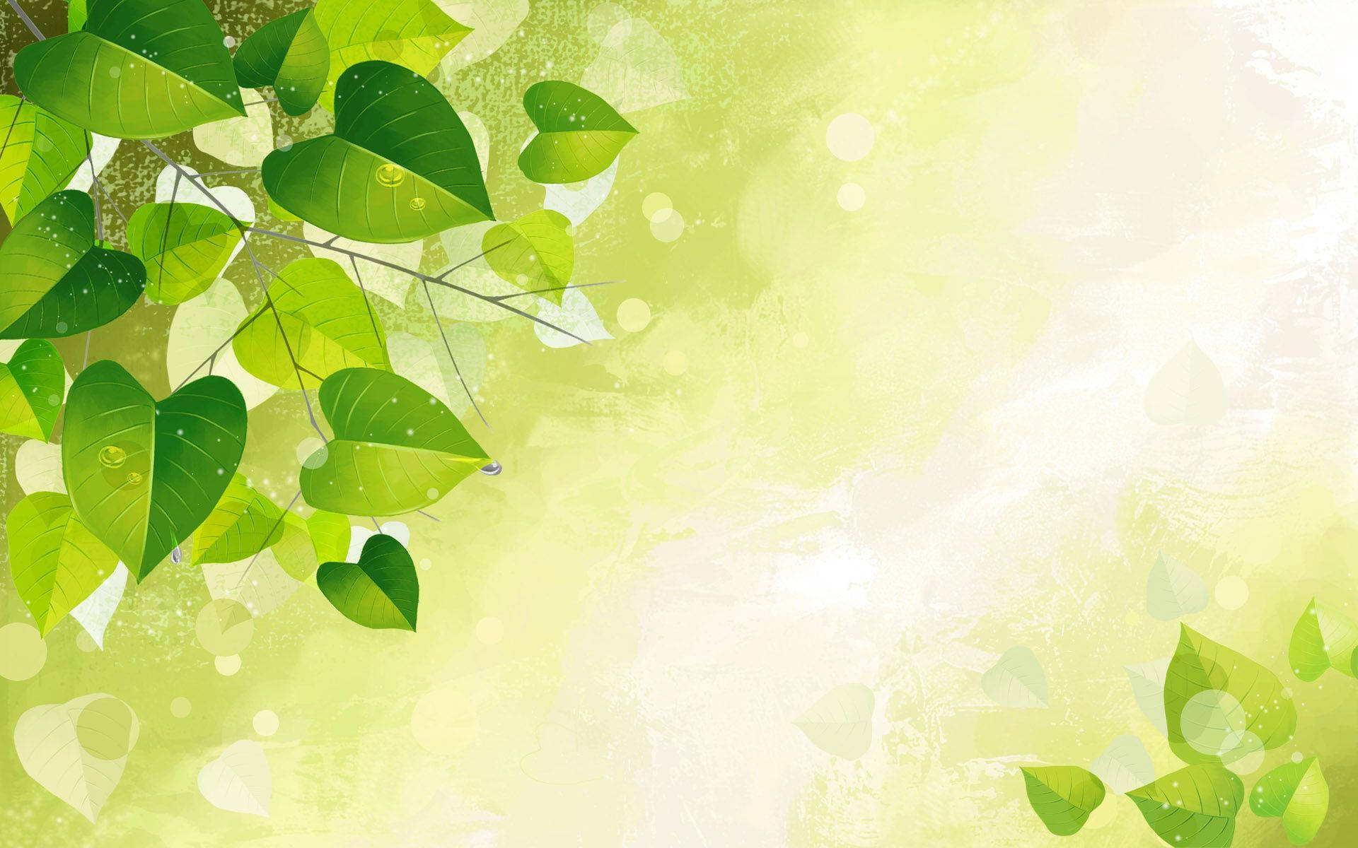 Green Mint Leaves Background Wallpaper