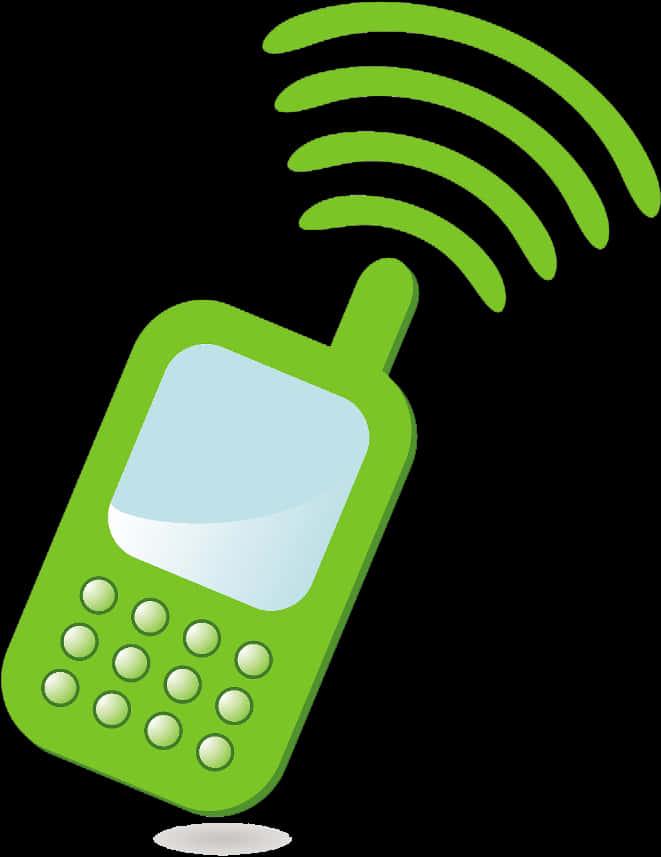 Mobile Phone Signal Illustration PNG