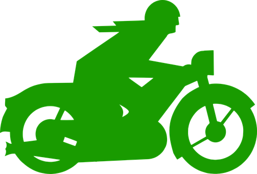 Green Motorbike Silhouette PNG