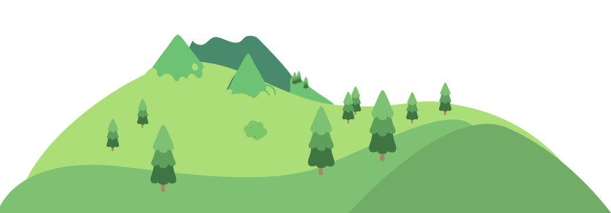 Green Mountain Landscape Vector PNG