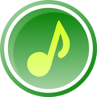 Green Music Note Icon PNG