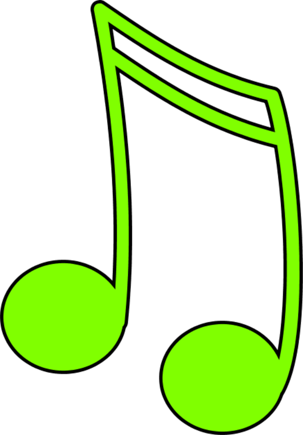 Green Music Notes Illustration PNG