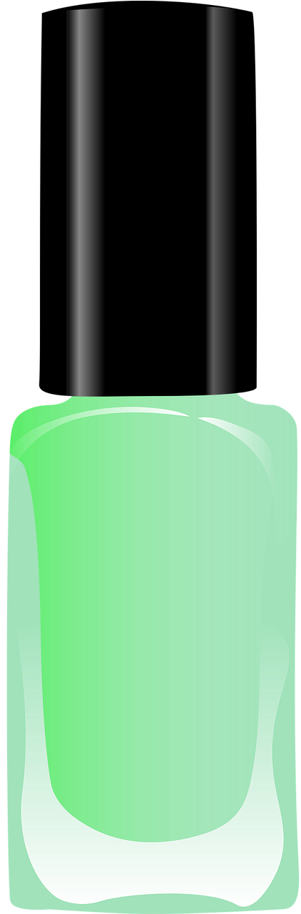 Green Nail Polish Bottle PNG