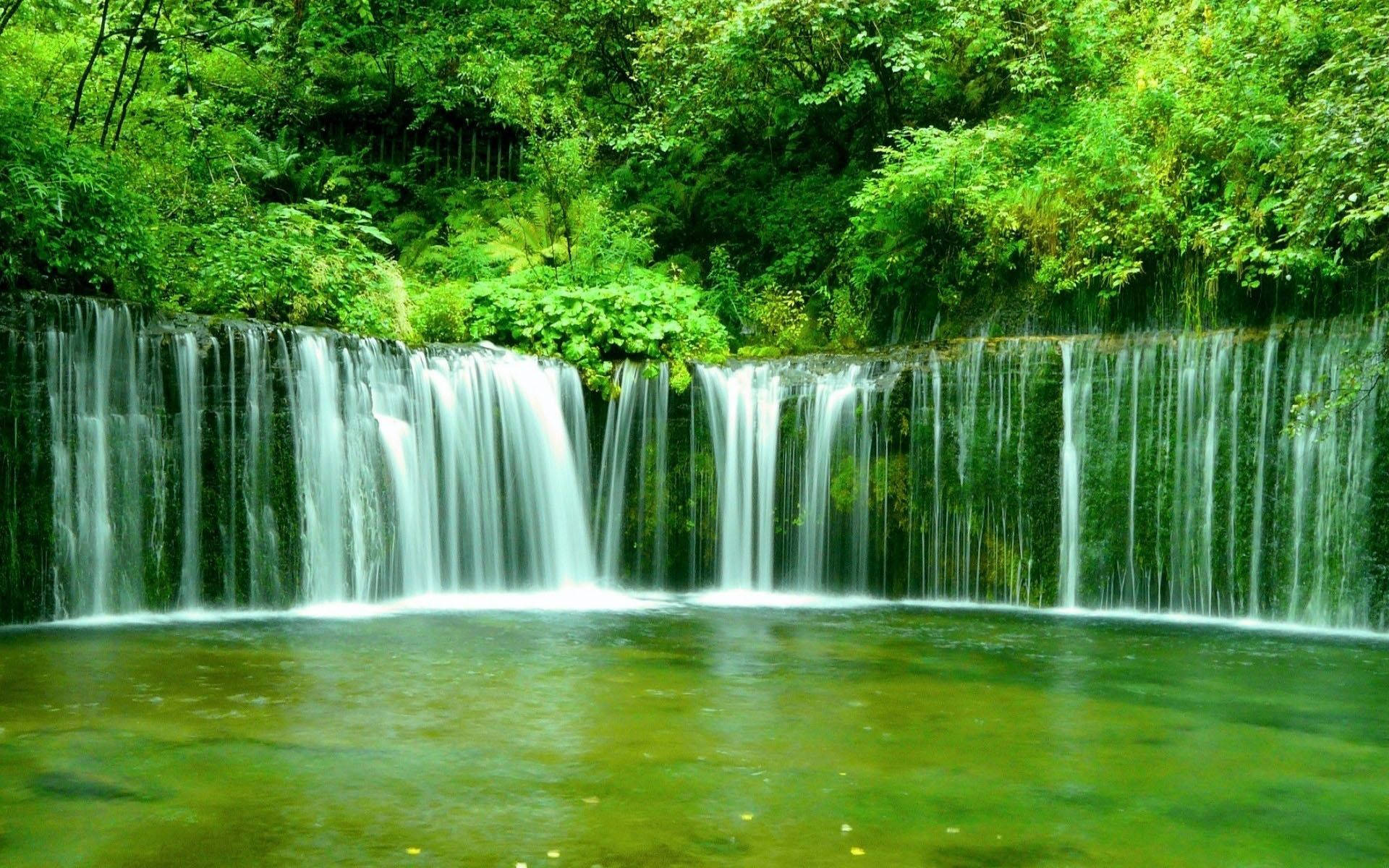 Green Nature Waterfalls