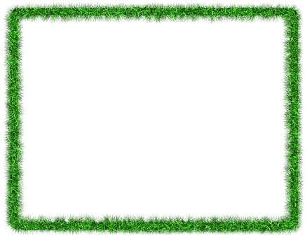 Green Neon Grass Frame PNG