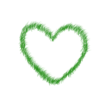 Green Neon Heart Shaped Outline PNG