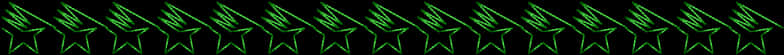 Green Neon Star Border Pattern PNG