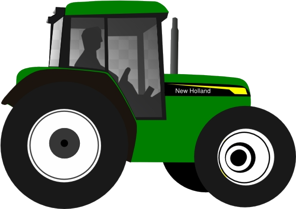 Green New Holland Tractor Illustration PNG