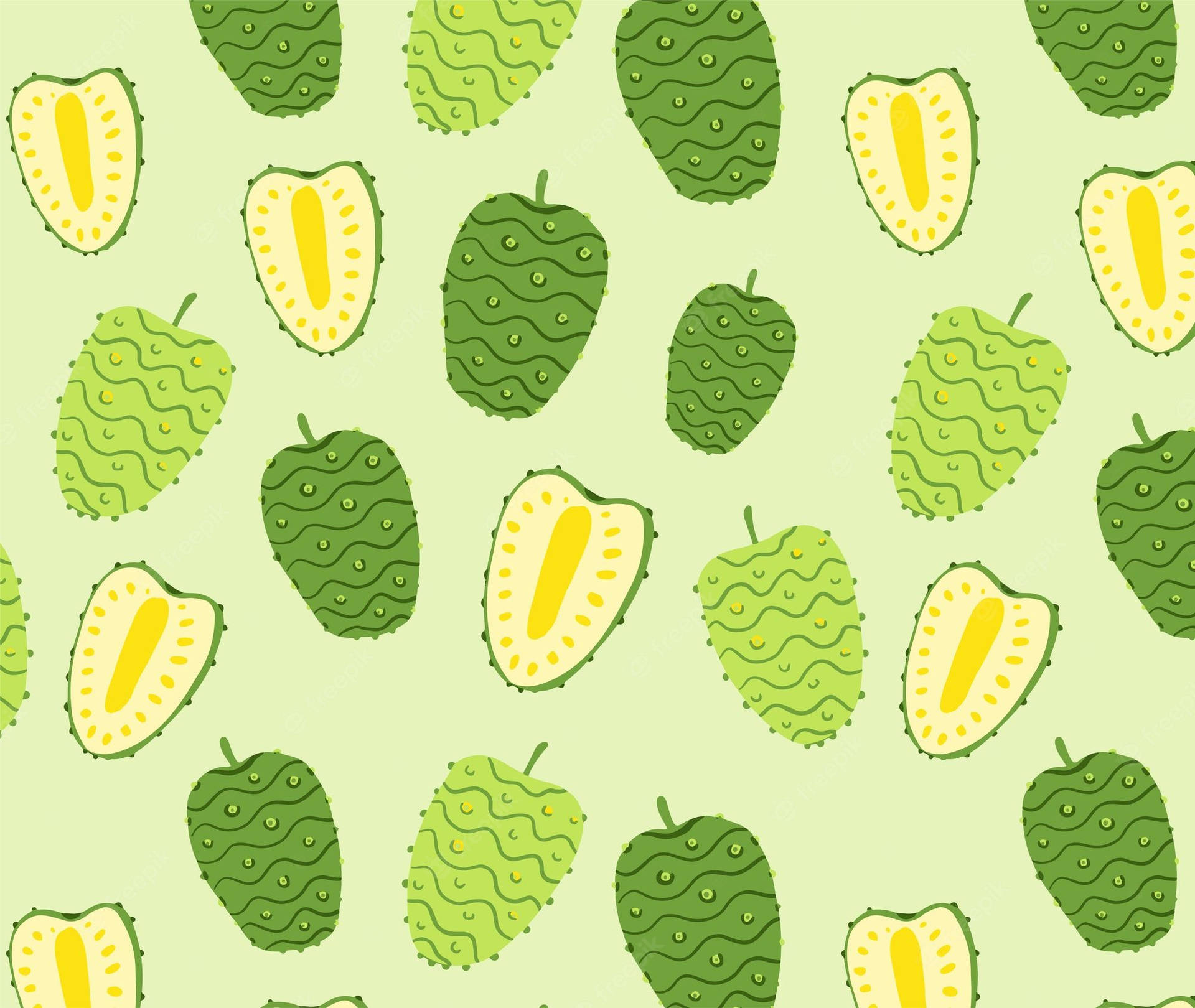 Green Noni Fruits Animation Wallpaper