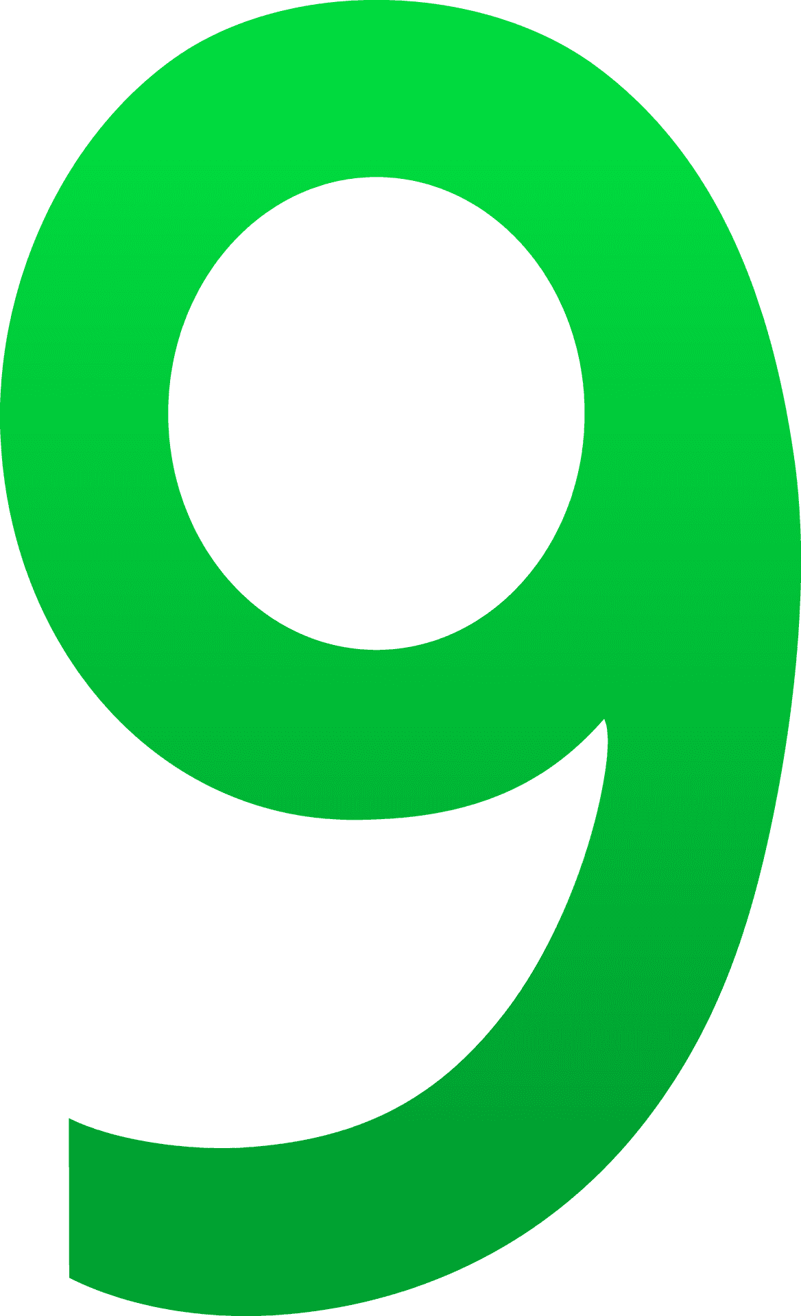 Green Number9 Graphic PNG