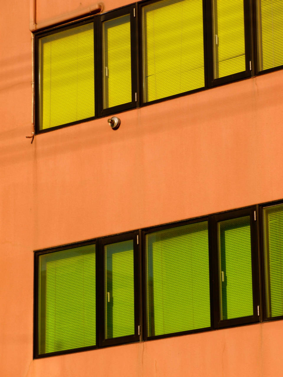 Grönt,orange Och Gult Byggnad. Wallpaper