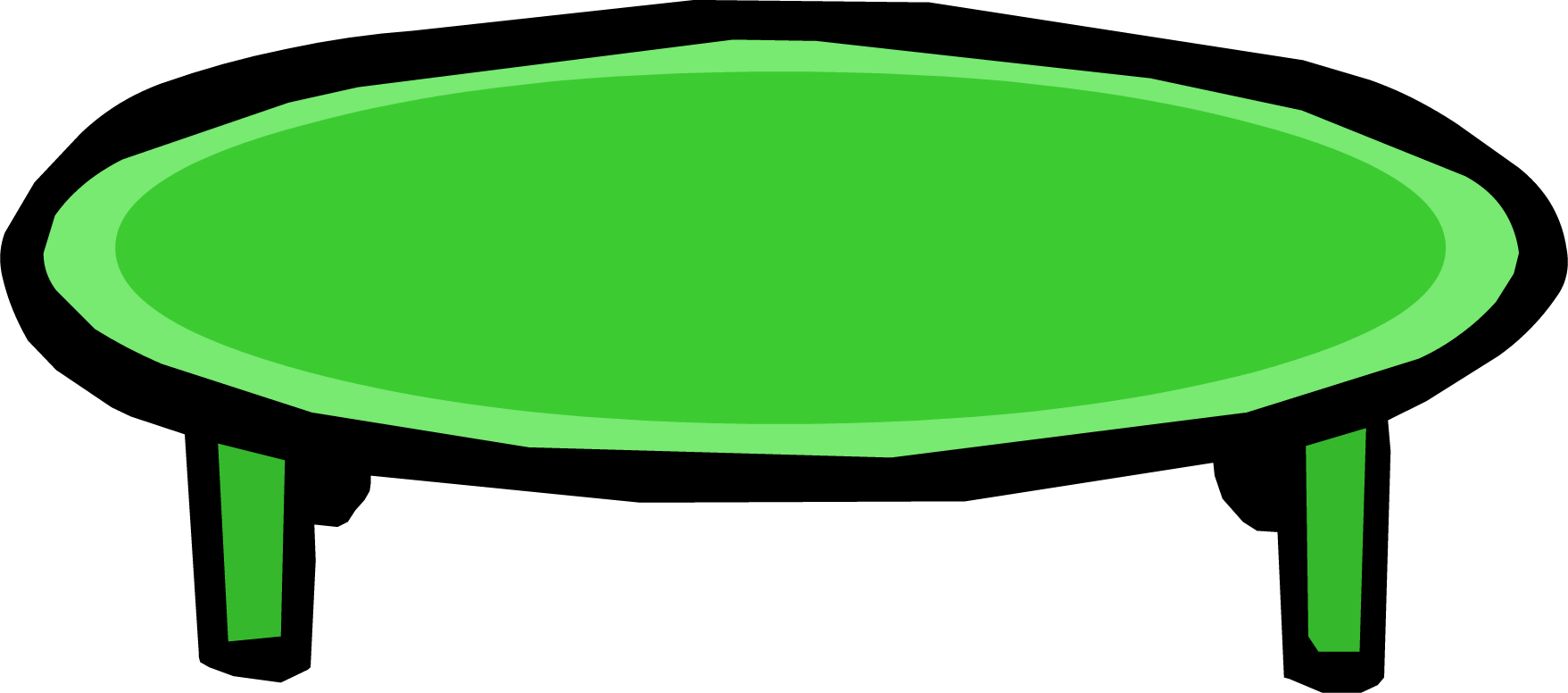 Green Oval Table Clipart PNG