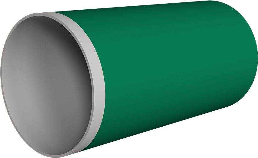 Green P V C Pipe3 D Render PNG