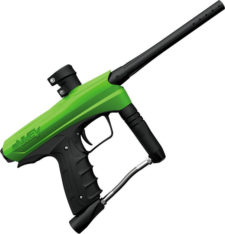 Green Paintball Marker Profile View PNG