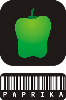 Green Paprika Iconwith Barcode PNG